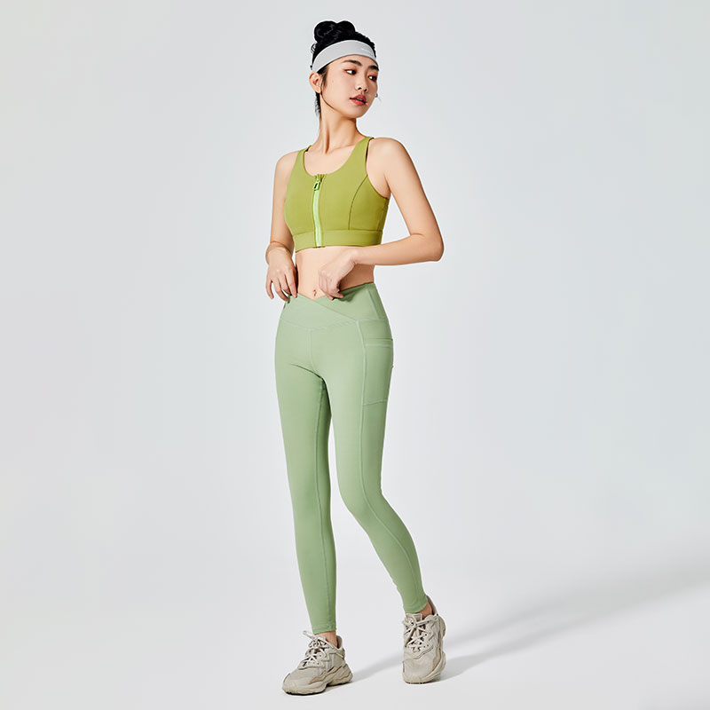 Damen Fahrrad-Sport-Leggings mit Tasche