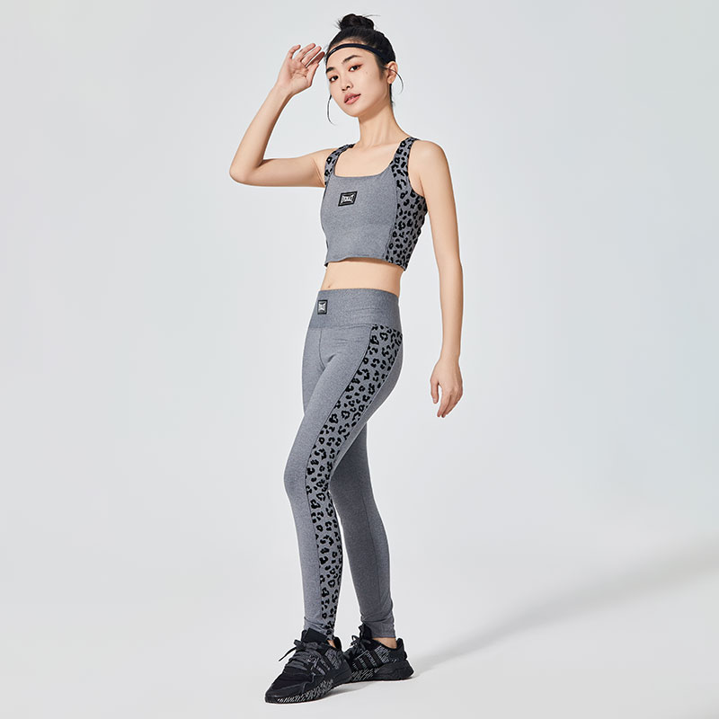 Damen-Sportleggings mit Leopardenmuster