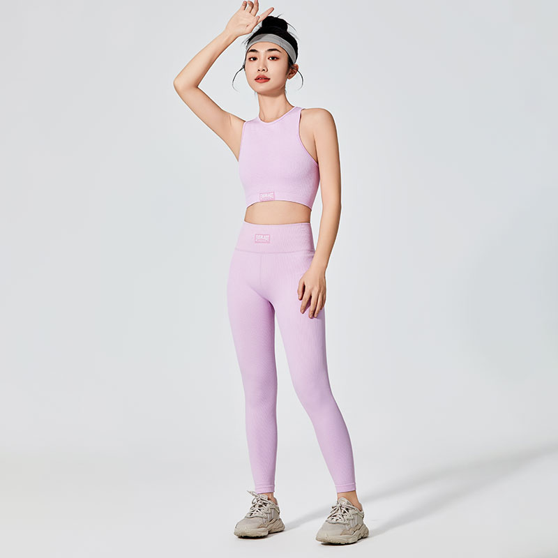 Lilafarbene Sport-Leggings für Damen