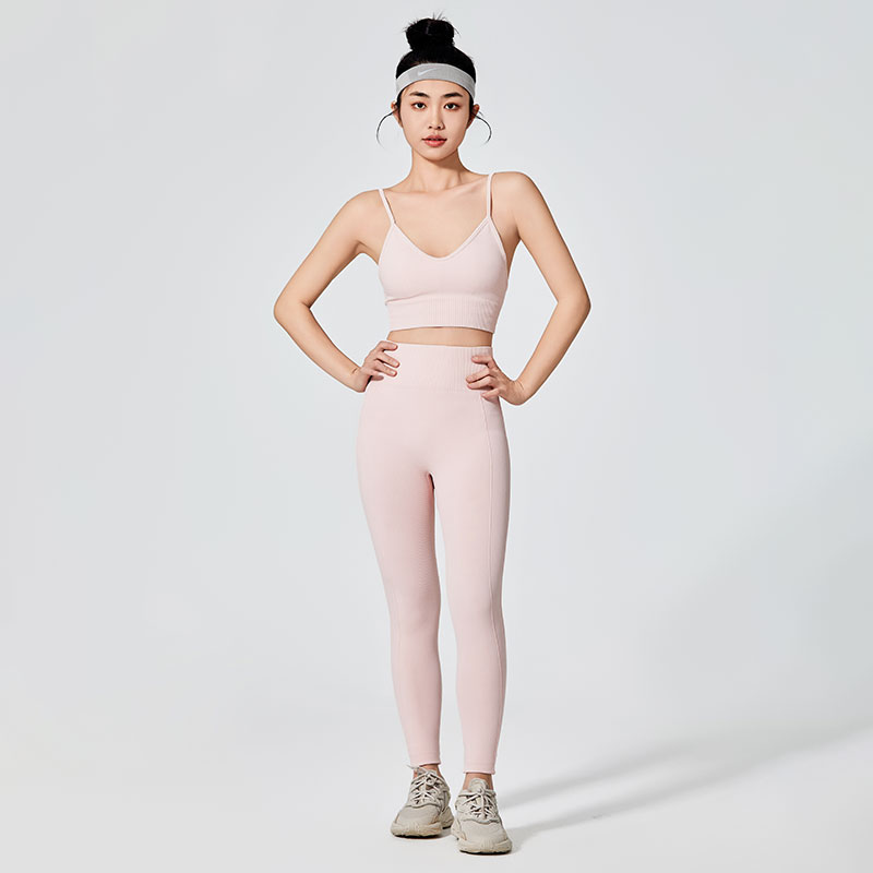 Rosa Sport-Leggings für Damen